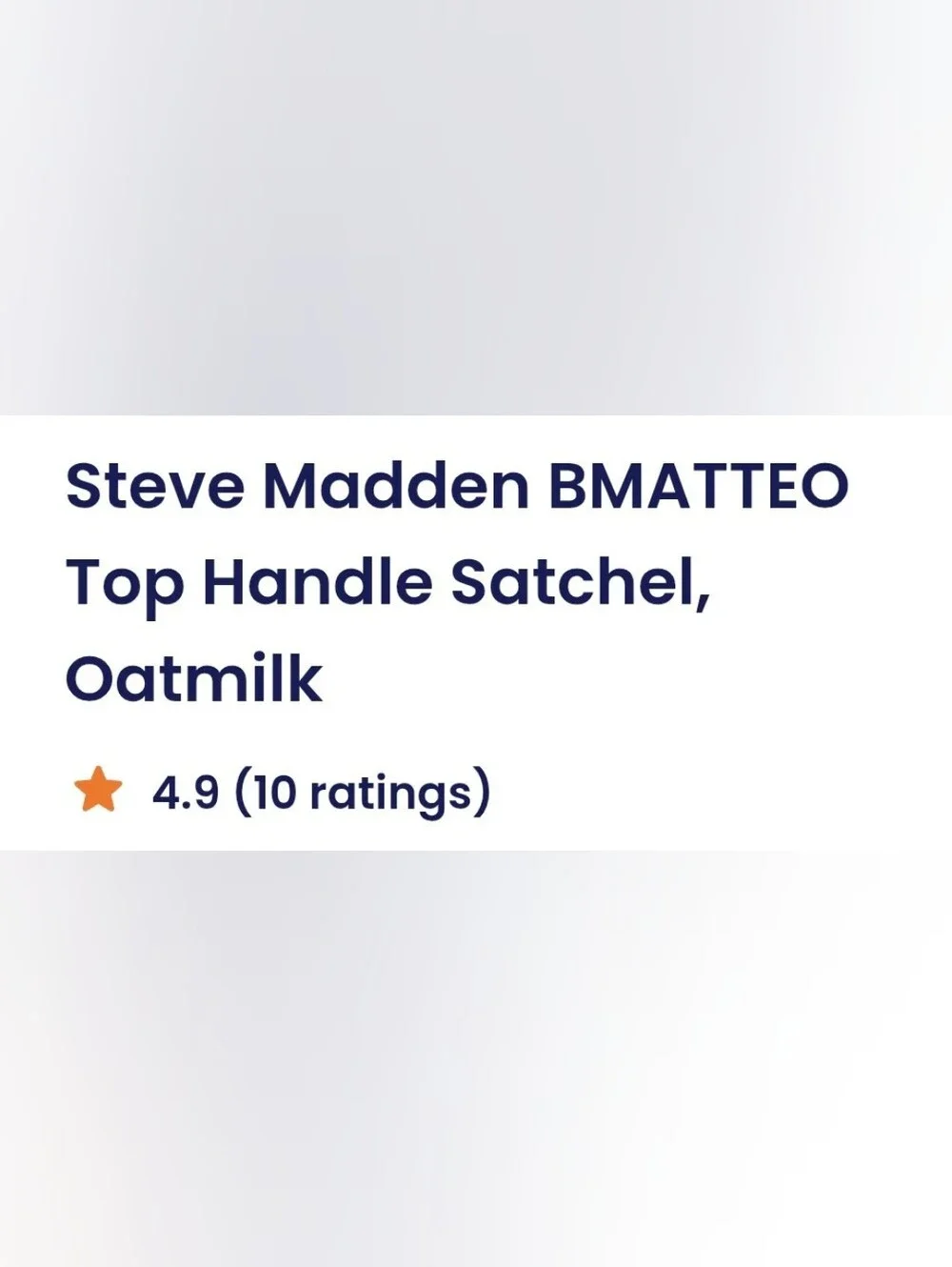 Steve Madden- Satchel.